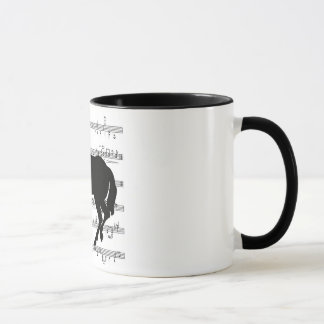 Französische Musik-PferdeRose Tasse