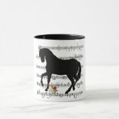 Französische Musik-PferdeRose Tasse (Zentrum)