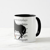 Französische Musik-PferdeRose Tasse (VorderseiteRechts)