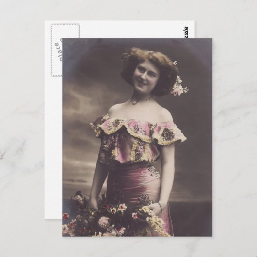 Französische Musikhalle Belle Epoque Postkarte (Vorne/Hinten)