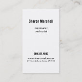 Französische Nägel und Orchideen Manicure Pediküre Visitenkarte (Rückseite)