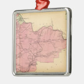 Französische Nebenfluss-Gemeinde Silbernes Ornament (Links)