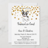 *~* Französische Niedliche Bulldog-Einladung Einladung (Rückseite)