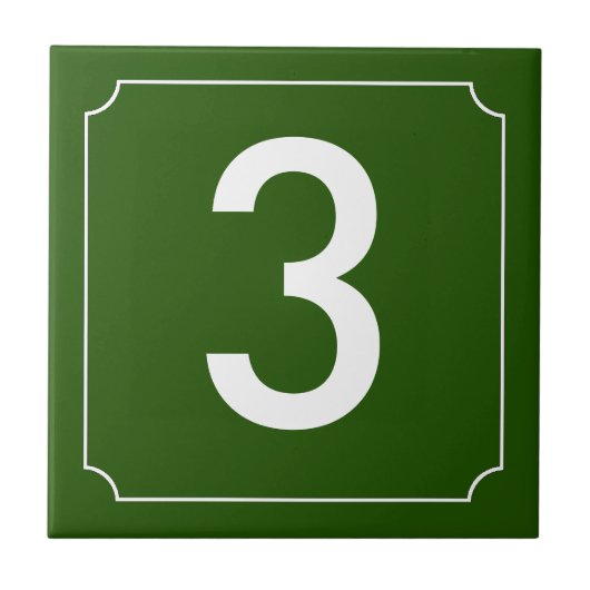 Französische Nummer Fliese (Vorderseite)