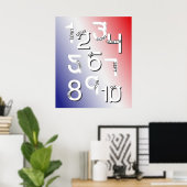 Französische Nummern 1 bis 10 *AKTUALISIERT* Poster (Heimbüro)