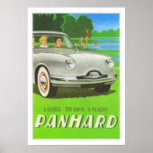 Französische Oldtimer und Malerei Panhard Poster (Vorne)