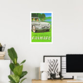 Französische Oldtimer und Malerei Panhard Poster (Heimbüro)