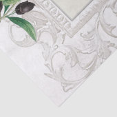 Französische Olivenöl-Vintage Baumstruktur Decoupa Seidenpapier (Detail)