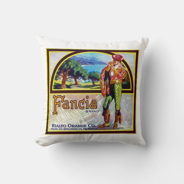 Französische Orangen Kissen (Vorderseite)