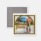Französische Orangen Magnet (Vorderseite/Rückseite)