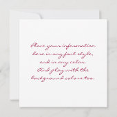 Französische Papiere Einladung (Rückseite)