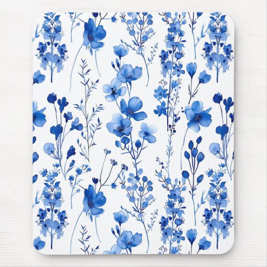Französische Papiermuster-Wildblumen-98186 Mousepad (Vorne)