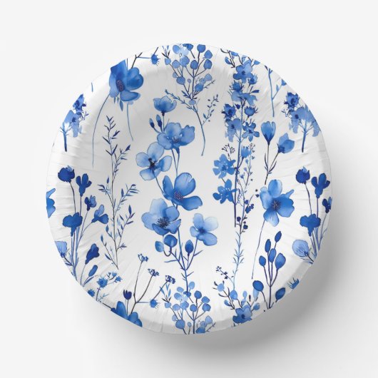 Französische Papiermuster-Wildblumen-98186 Pappteller (Vorderseite)