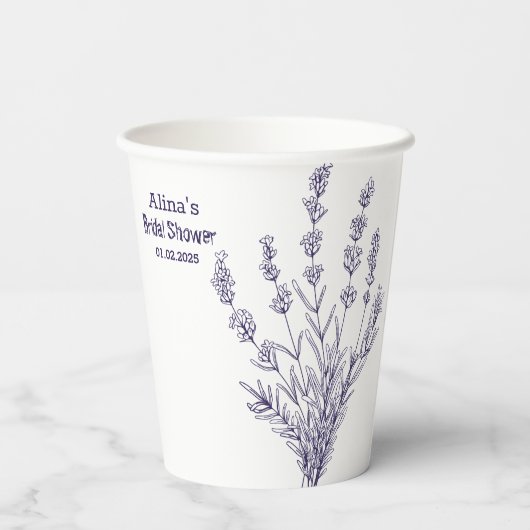 Französische Papiersorten mit eigener Markenbezeic Pappbecher (Rückseite)