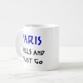 französische Parisrufe Kaffeetasse (Vorderseite Links)