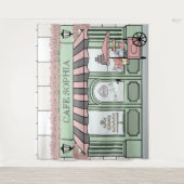 Französische Patisserie Hintergrund für eine Veran Wandteppich (Vorderseite)