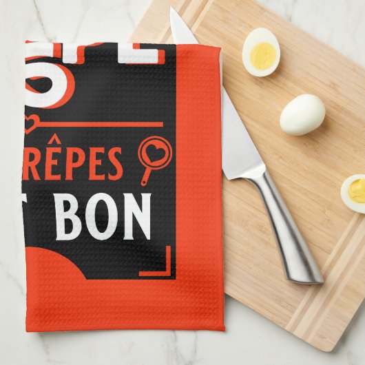 Französische Pfannkuchen Geschirrtuch (Viertel Falte)