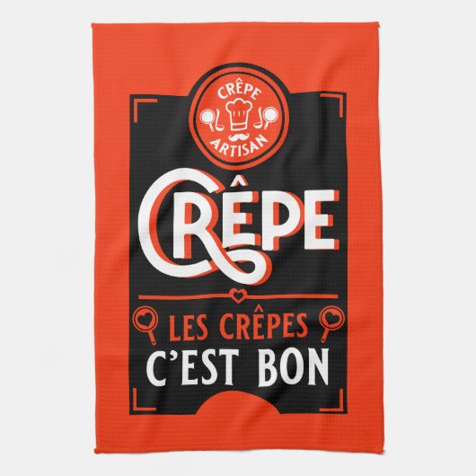 Französische Pfannkuchen Geschirrtuch (Vertikal)