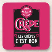 Französische Pfannkuchen Getränkeuntersetzer (Vorderseite)