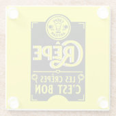 Französische Pfannkuchen Glasuntersetzer (Rückseite)