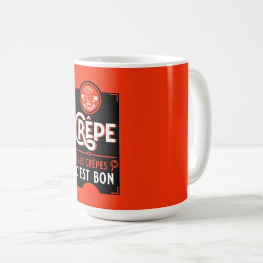 Französische Pfannkuchen Kaffeetasse (VorderseiteRechts)