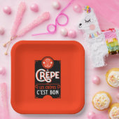 Französische Pfannkuchen Pappteller (Party)