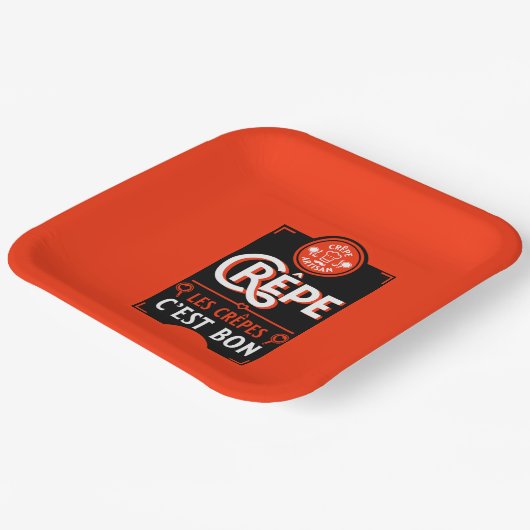 Französische Pfannkuchen Pappteller (Gewinkelt)