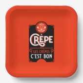 Französische Pfannkuchen Pappteller (Vorderseite)