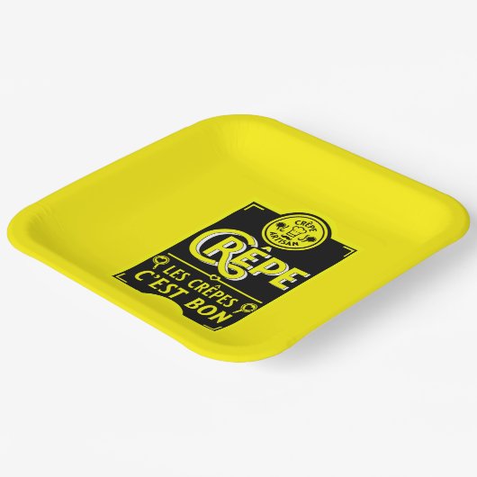 Französische Pfannkuchen Pappteller (Gewinkelt)