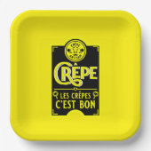 Französische Pfannkuchen Pappteller (Vorderseite)