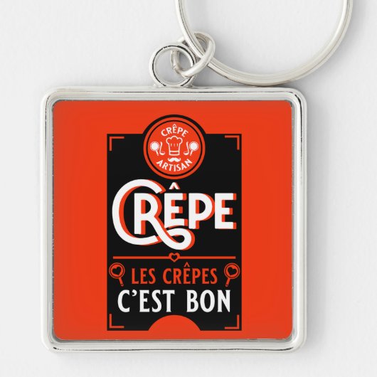 Französische Pfannkuchen Schlüsselanhänger (Vorne)