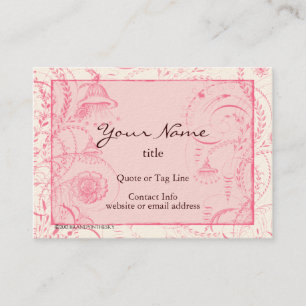 Französische Pink-Toile-Verzierungen Individuelle Visitenkarte