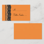 Französische Platzkarte Spitzen (orange) (Vorne/Hinten)