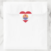 Französische Polynesien Herz-Aufkleber (Tasche)