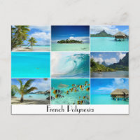 Französische Polynesien-Inseln sammeln Postkarte