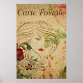 Französische Postkarte Kunst, Dichtung und Musik Poster (Vorne)