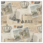 Französische Postkarte Paris Stoff (Nahaufnahme)