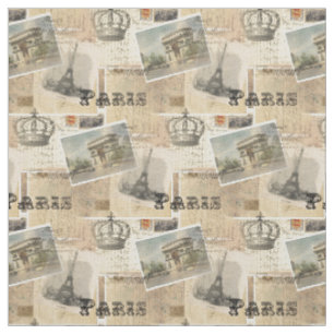 Französische Postkarte Paris Stoff