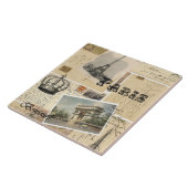 Französische Postkarten-Collage-Kachel oder Unters Fliese (Seite)