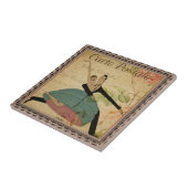 Französische Postkarten-Keramik Fliese (Seite)