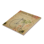 Französische Postkarten-Keramik Fliese (Seite)