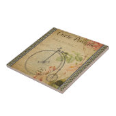 Französische Postkarten-Keramik Fliese (Seite)