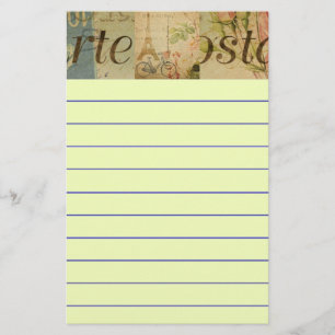 Französische Postkartenlandschaft Briefpapier