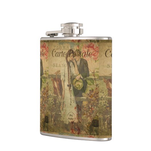 Französische Postkartenmaske Flachmann (Links)