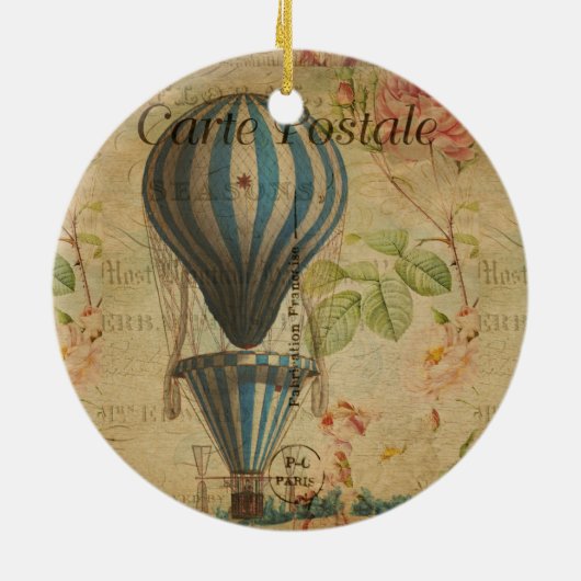 Französische Postkartenmauer Keramik Ornament (Hinten)