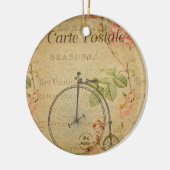 Französische Postkartenmauer Keramik Ornament (Links)