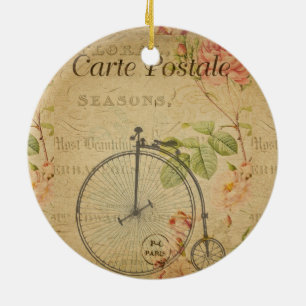 Französische Postkartenmauer Keramik Ornament