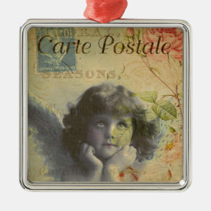 Französische Postkartenmauerwerk Ornament Aus Metall