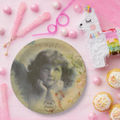 Französische Postkartenpapierplatte Pappteller (Party)