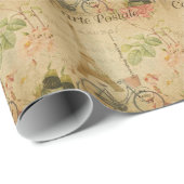 Französische Postkartenverpackungspapier Geschenkpapier (Rolleneckpunkt)